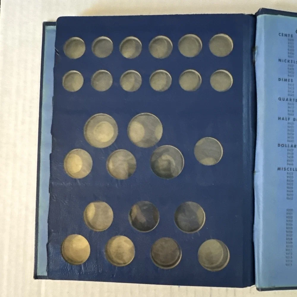 Vintage Whitman Bookshelf United States Type Set Small Coins Album #9434